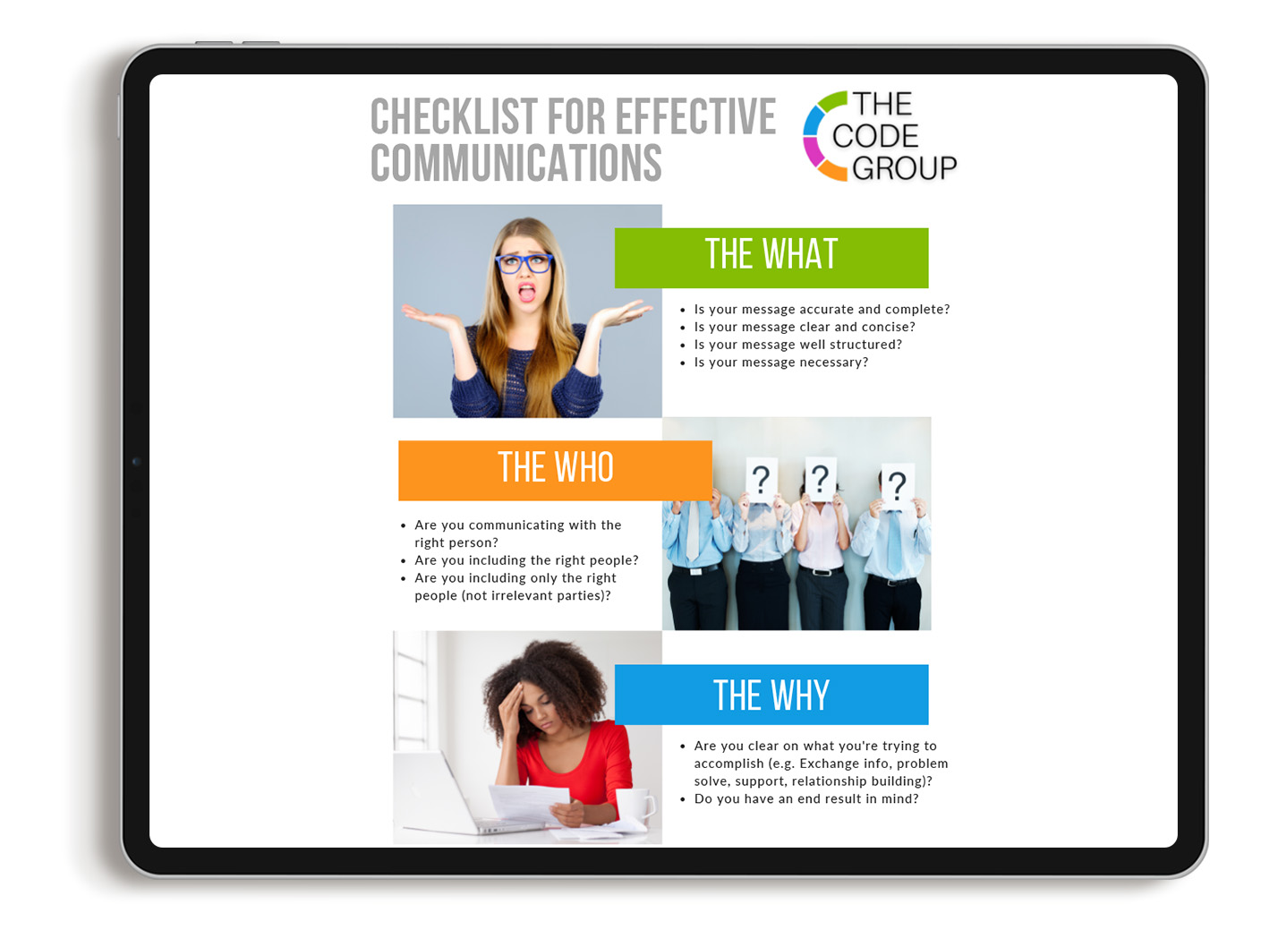 TCG Checklist for Effective Communication Mockup